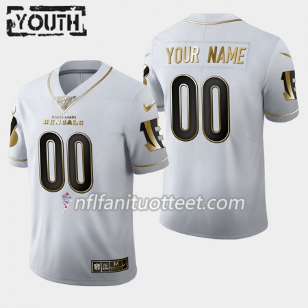 Lasten Cincinnati Bengals NFL Pelipaita Custom Nike Valkoinen Golden Edition 100th